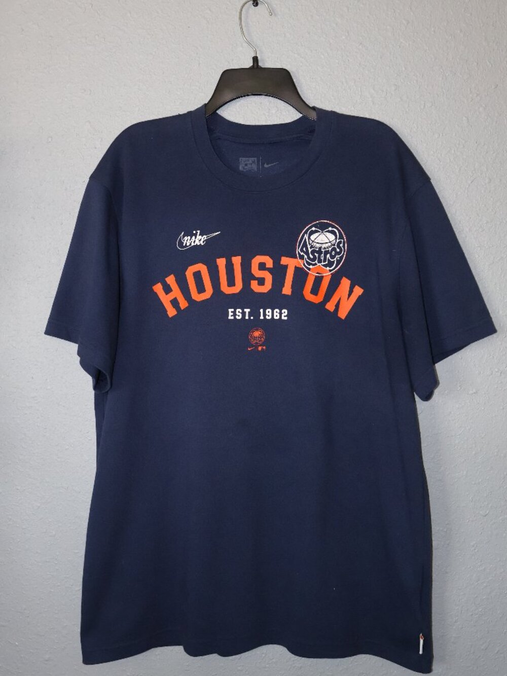 Nike Cooperstown Collection Houston Astros Vintage Logo T-Shirt Navy Large